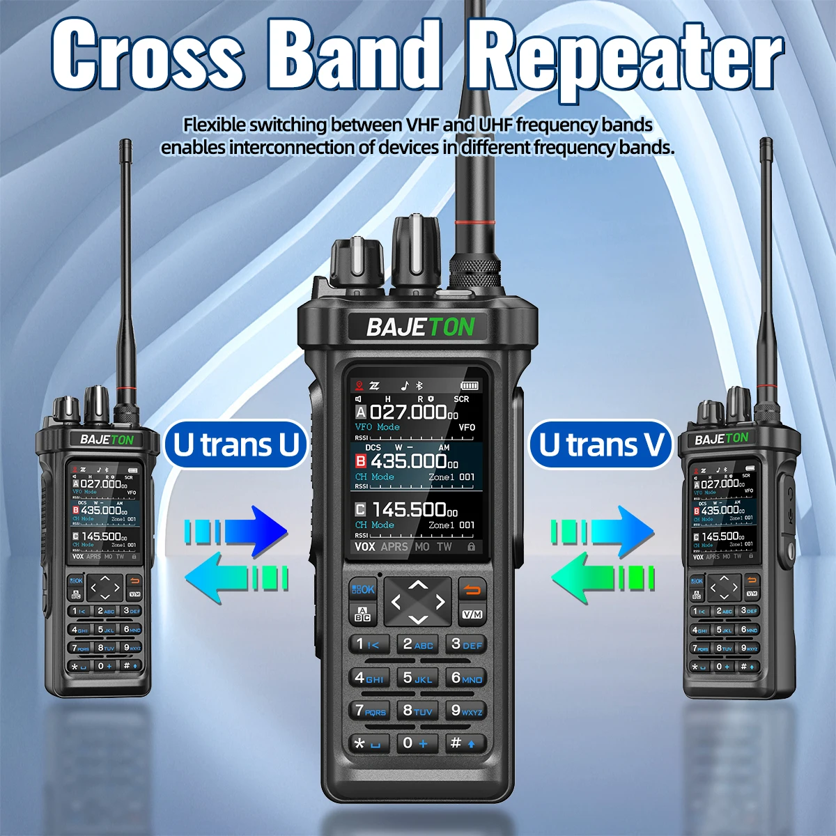 BAJETON BJ-9000 GPS APRS Walkie Talkies 10W CB 27Mhz CB/SSB/HF programación Bluetooth NOAA onda corta para RT-950PRO RT-950 Radio