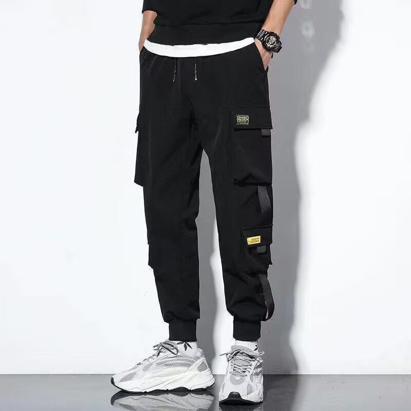 Pantalones de trabajo para hombres, ropa de hombre de moda para primavera y verano, pantalones de trabajo de marca de moda para deportes casuales y sueltos para hombres