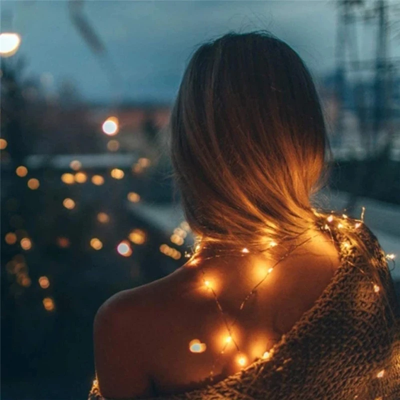 2M 5M 10M 100 Led Strings Copper Wire 3XAA Battery Operated Christmas Wedding Party Decoration LED String Fairy Lights
