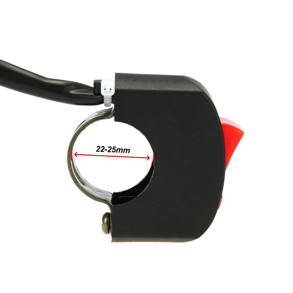 Interruptor liga/desliga para farol de emergência, interruptor liga/desliga para guidão de motocicleta atv, botão liga/desliga
