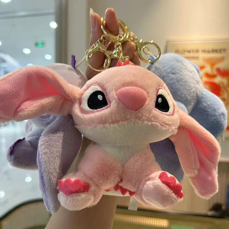 ของแท้ Disney StitchLotso ของเล่นตุ๊กตาพวงกุญแจจี้อุปกรณ์เสริมน่ารักการ์ตูนตุ๊กตาตุ๊กตาพวงกุญแจของเล่น Key CHAIN ของขวัญ