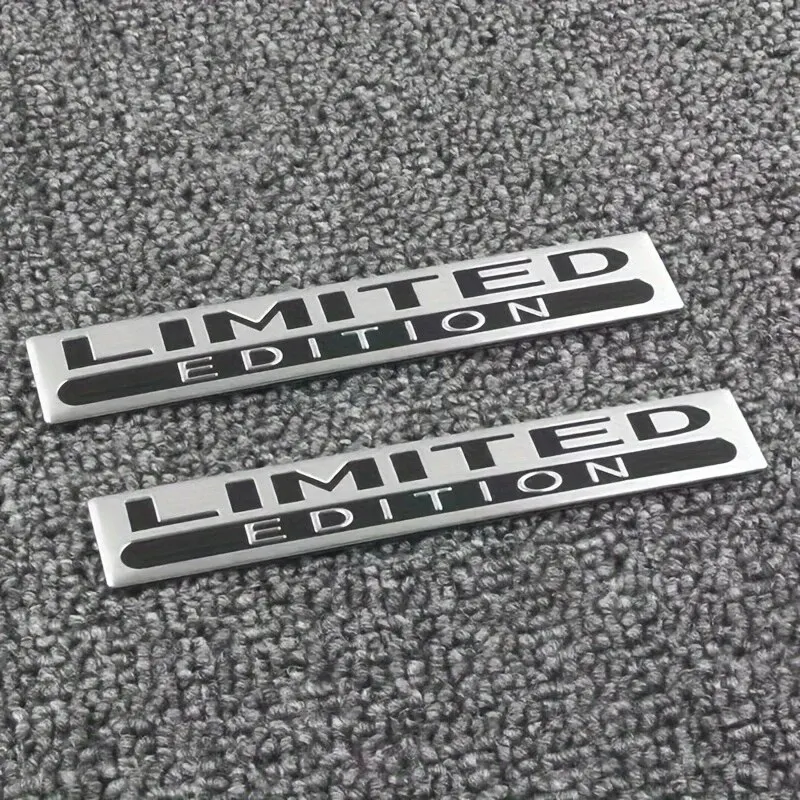 2PCS โลหะ Limited Edition 3D รถป้ายสติกเกอร์ Trunk Fender Emblem Decal อุปกรณ์เสริมสําหรับรถยนต์รถจักรยานยนต์จักรยาน