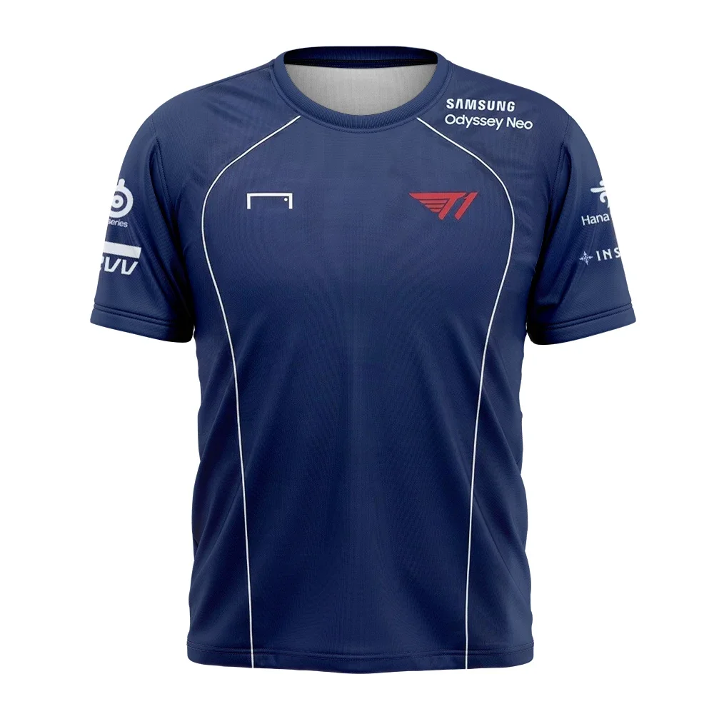 2024 リーグ・オブ・レジェンド S14 グローバル決勝 SKT T1 チームユニフォーム Tシャツフェイカー同じスタイルの服 LOL ゲームフェイカージャージ Tシャツ