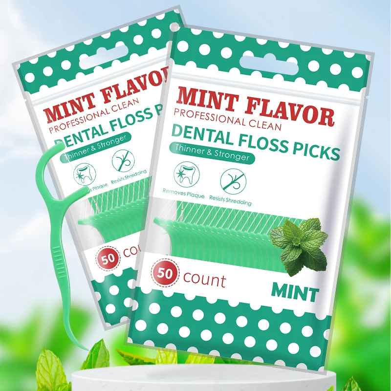 250/100/50pcs Sapore di Menta Filo Interdentale Stick Per Adulti Casa Pack di Alta Qualità Ultra-fine Denti Filo Interdentale Pulizia Casa Essenziale filo interdentale usa e getta