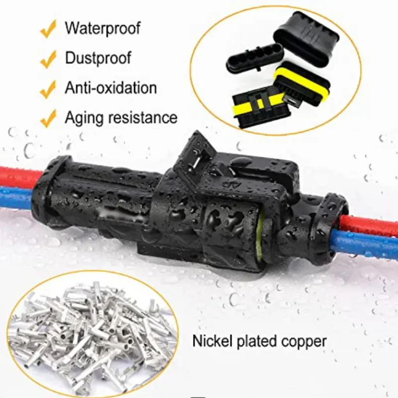 240/352/708/1004pcs boxed car waterproof connector kit male and female pair terminal wire harness plug connector 1-6 holes