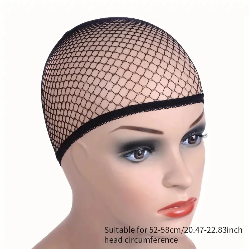 Stretchable Elastic Hair Nets, Open Ends, Mesh Net, Wig Caps para Hair Styling, Alta Qualidade, 5 Pcs por Pacote