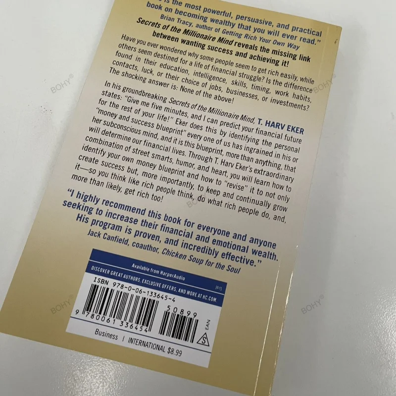 Secrets of The Millionaire Mind: เชี่ยวชาญเกมแห่งความมั่งคั่งภายใน โดย T. Harv Eker Finance หนังสือปกอ่อนภาษาอังกฤษ
