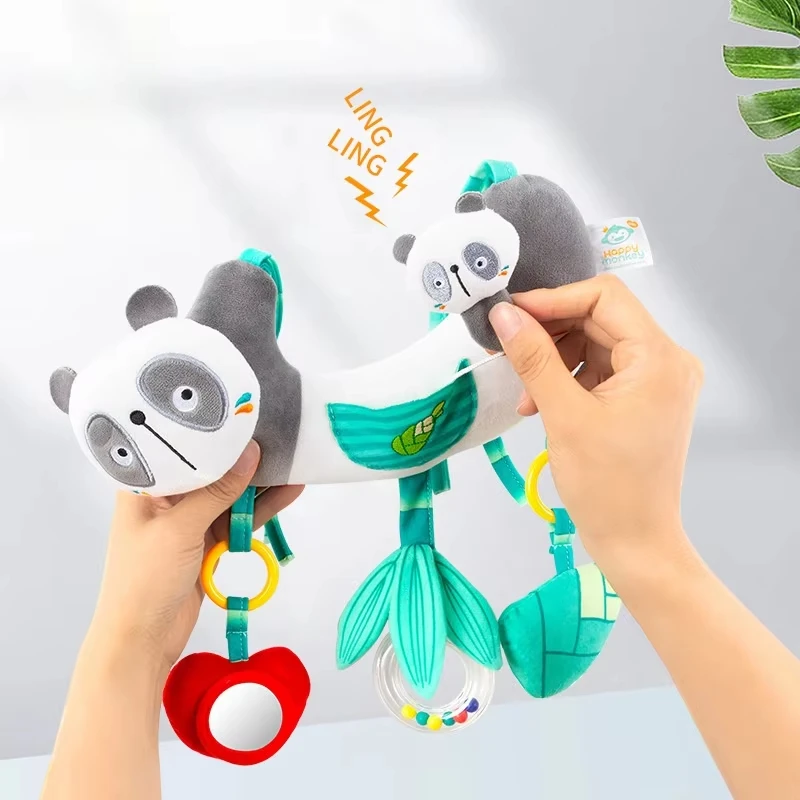 ソフト動物ハンドベルベビーベッドベッドベビーカー携帯ぶら下げガラガラ 0 12 ヶ月幼児ぬいぐるみかわいい象ワニパンダ
