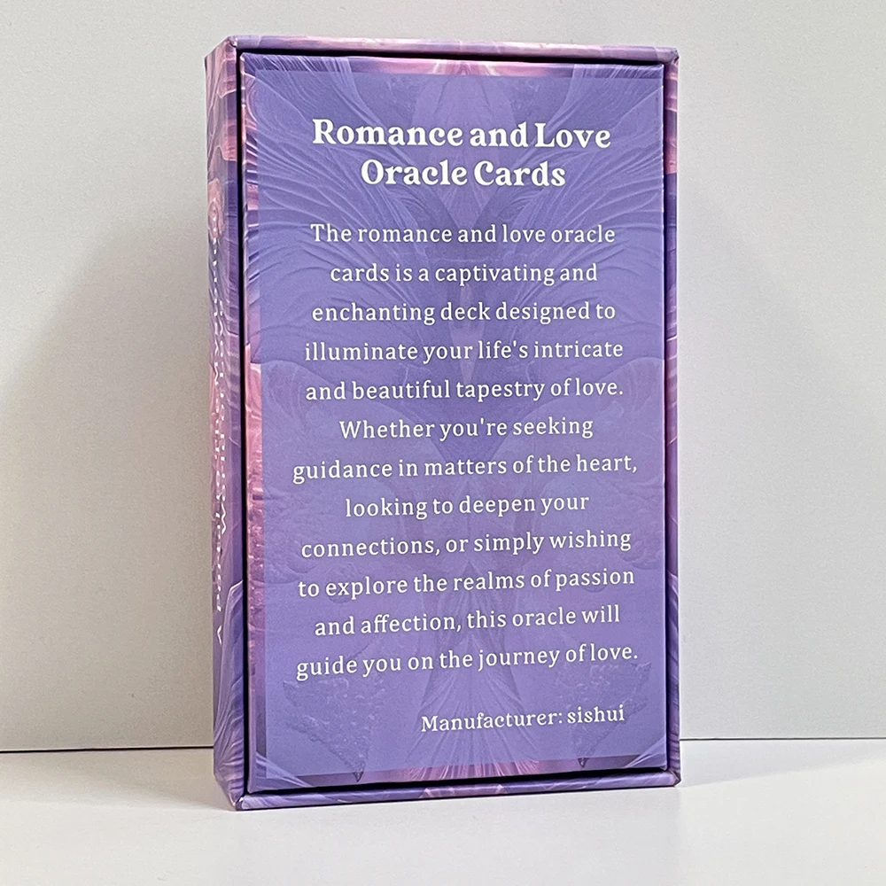 Romantik-Orakelkarten, Tarot, englische Version, 12 x 7, in Box, Wahrsagespielzeug, Prophet, Wahrsagerei, Deck mit Bedeutung darauf