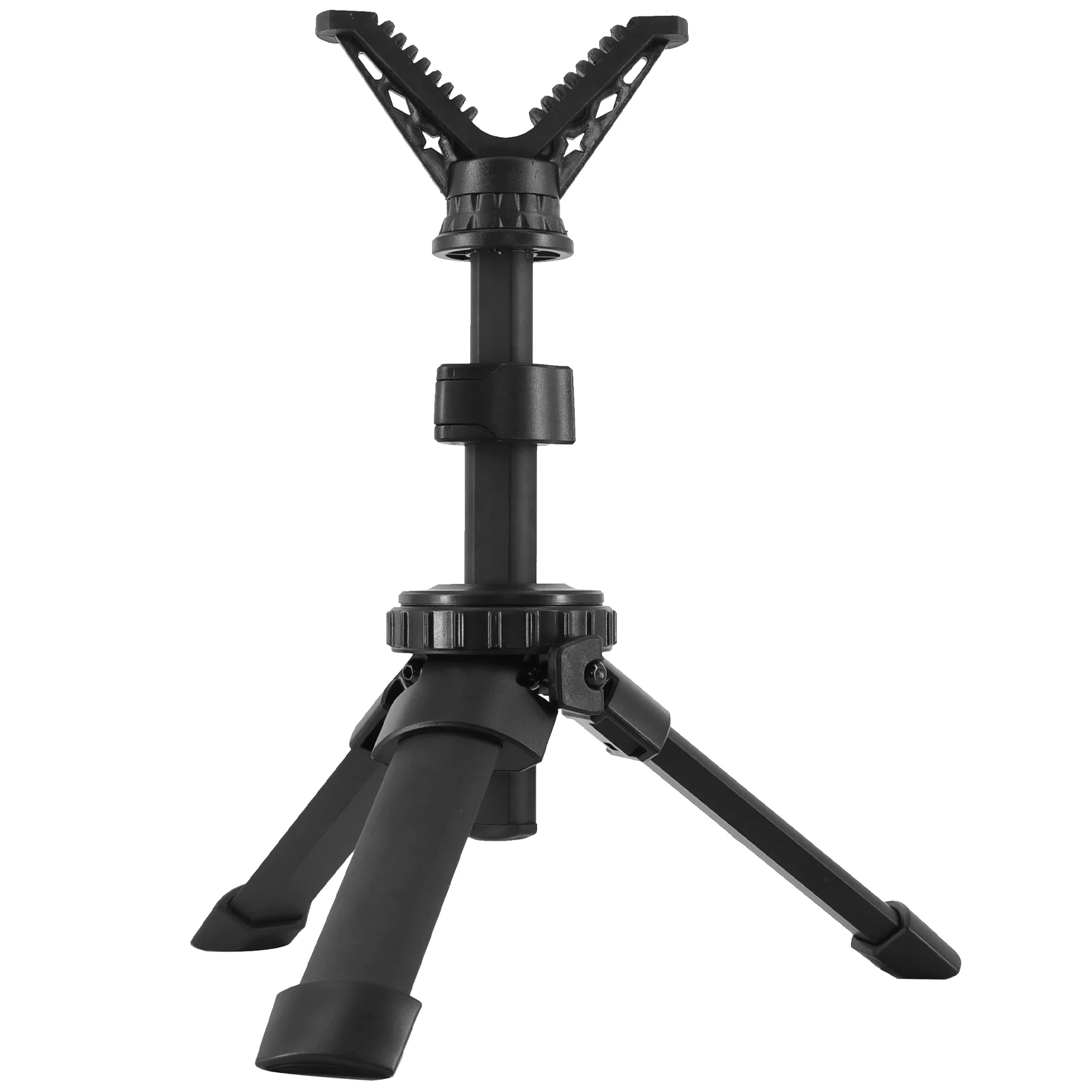 Trípode de tiro táctico, soporte de yugo en V portátil de altura ajustable, trípode de construcción de aluminio duradero para exteriores