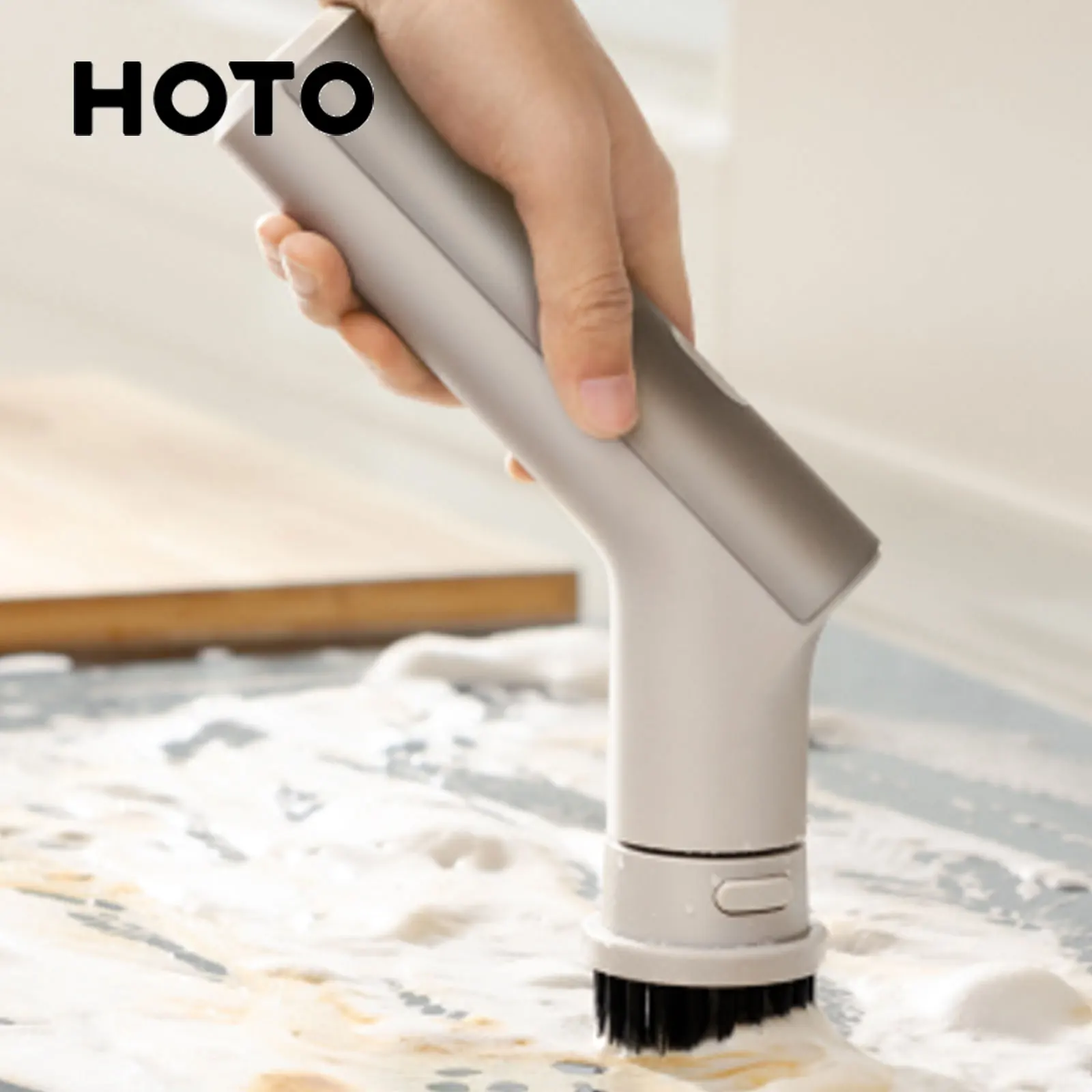 HOTO-cepillo de limpieza de baño inalámbrico, depurador giratorio eléctrico, resistente al agua, con 9 cabezales para fregadero de cocina