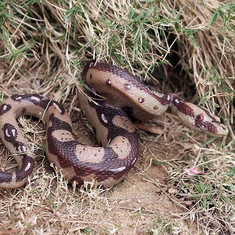 Brinquedo de cobra falsa realista, mordaça de borracha, figura de ação de cobra python para halloween, adereços de brincadeira, modelo de cobra de alta simulação