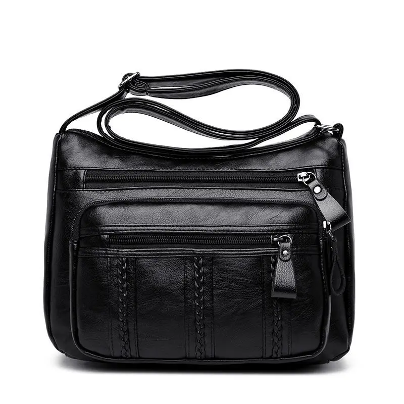 Borsa da donna Pu multistrato in morbida pelle moda donna borse a tracolla semplici borse da mamma borse a tracolla