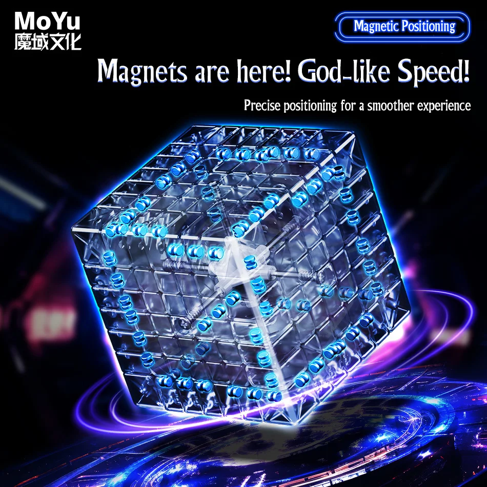 [ECube] MOYU MeiLong 7 V2 7x7x7 Cubo mágico magnético de velocidad sin pegatinas juguetes profesionales MoYu MeiLong 6 Cubo mágico