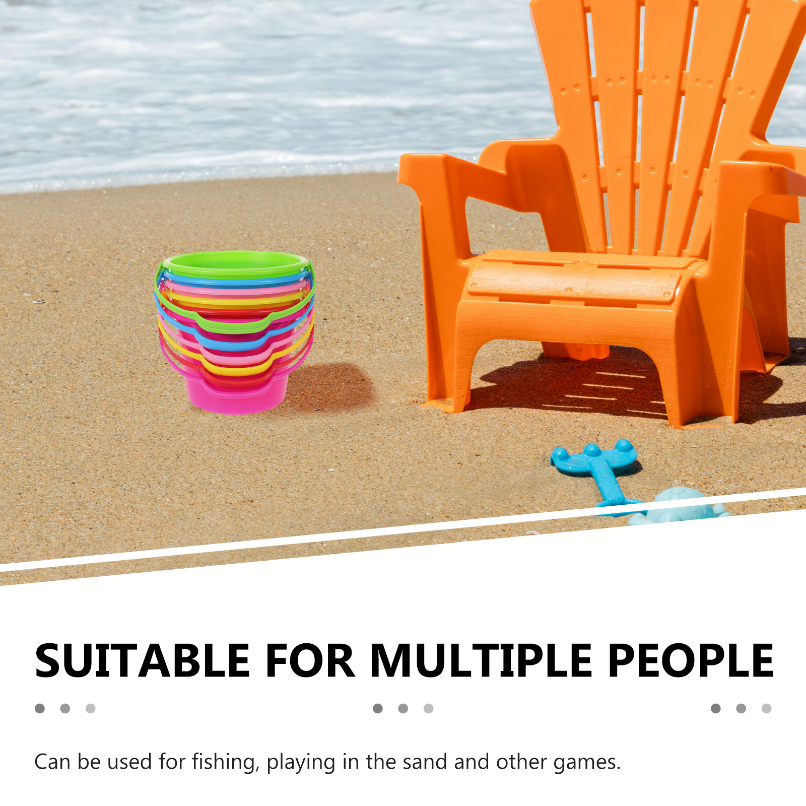 Cubo de playa para niños, cubos a granel para niños, cubos de excavación de verano y Mini juguetes de arena de agua, herramienta multiusos, 6 uds.