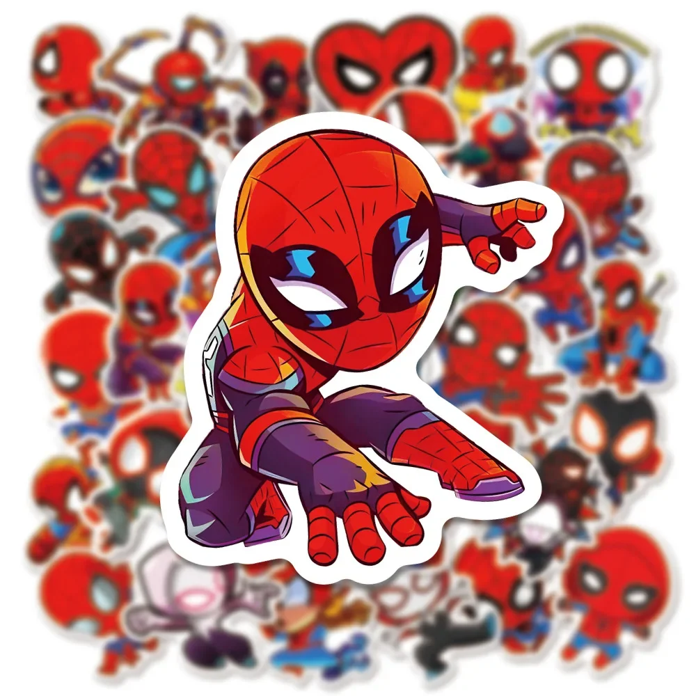 50PCS Disney Marvel The Avengers Spider Man Sticker DIY Laptop Bagage Skateboard Superheld Graffiti Decal Cool Sticker voor kinderen