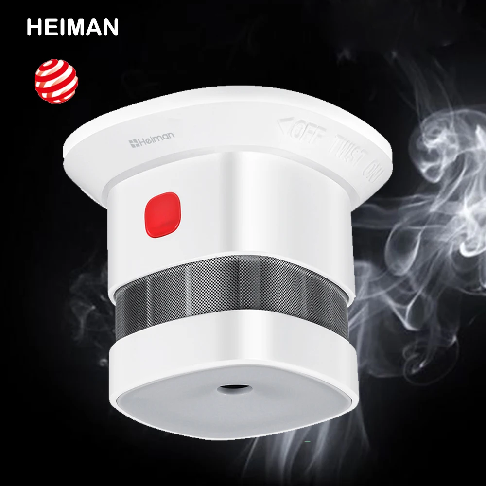 HEIMAN Zigbee เครื่องตรวจจับควันระบบสมาร์ทโฮม 2.4GHz ความไวแสงสูงความปลอดภัยป้องกันเซ็นเซอร์ควัน