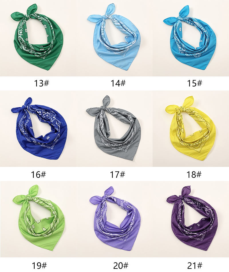 54 センチメートル * 54 センチメートルファッション綿ヒップホップヘッドスカーフペイズリースクエアスカーフ帽子バンダナヘアバンドネックリストラップバンドアクセサリー