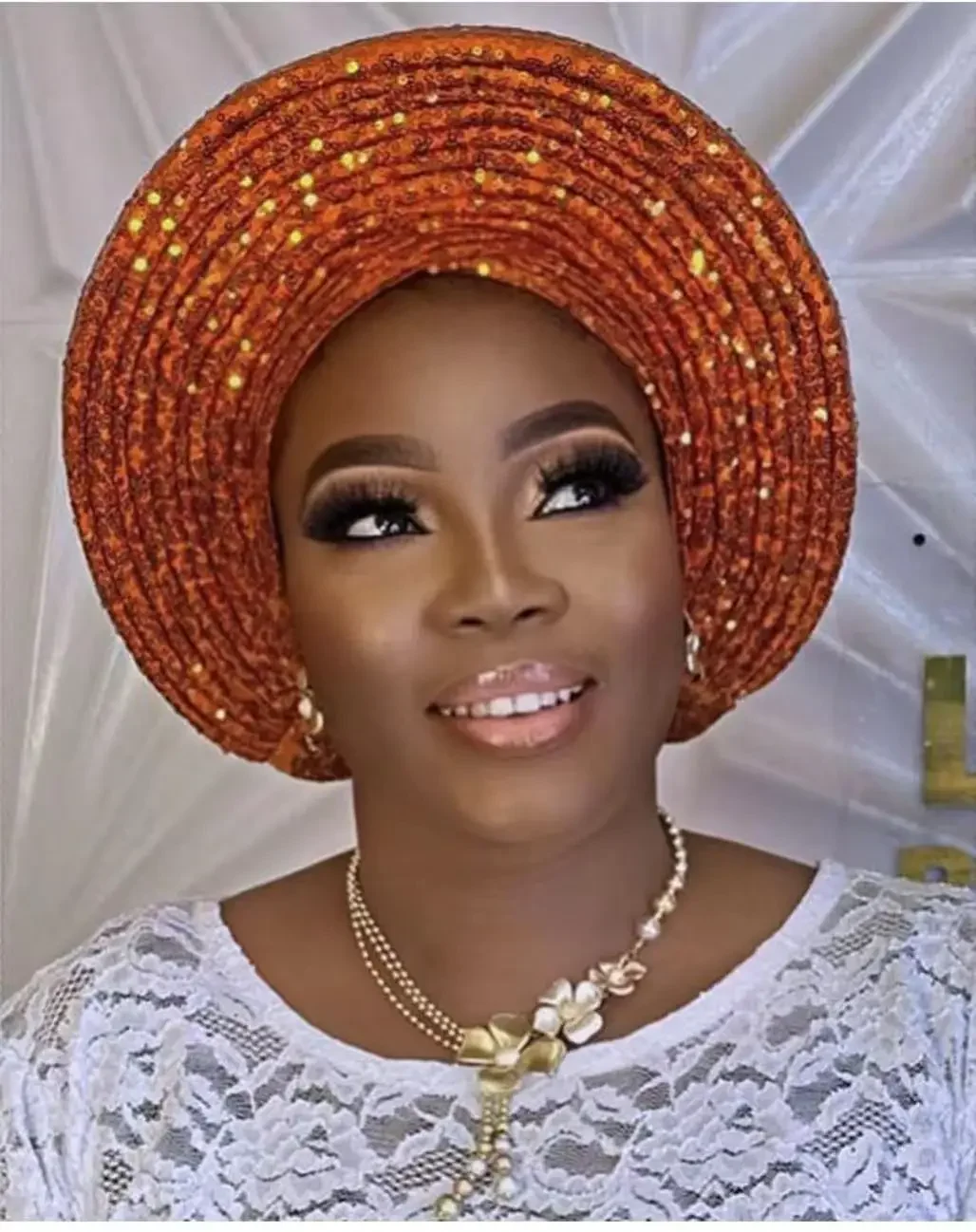Nueva gorra de turbante de lentejuelas para mujer lista para usar tocado de Gele africano para coche Nigeria boda Geles envoltura para la cabeza femenina tocado Hijab