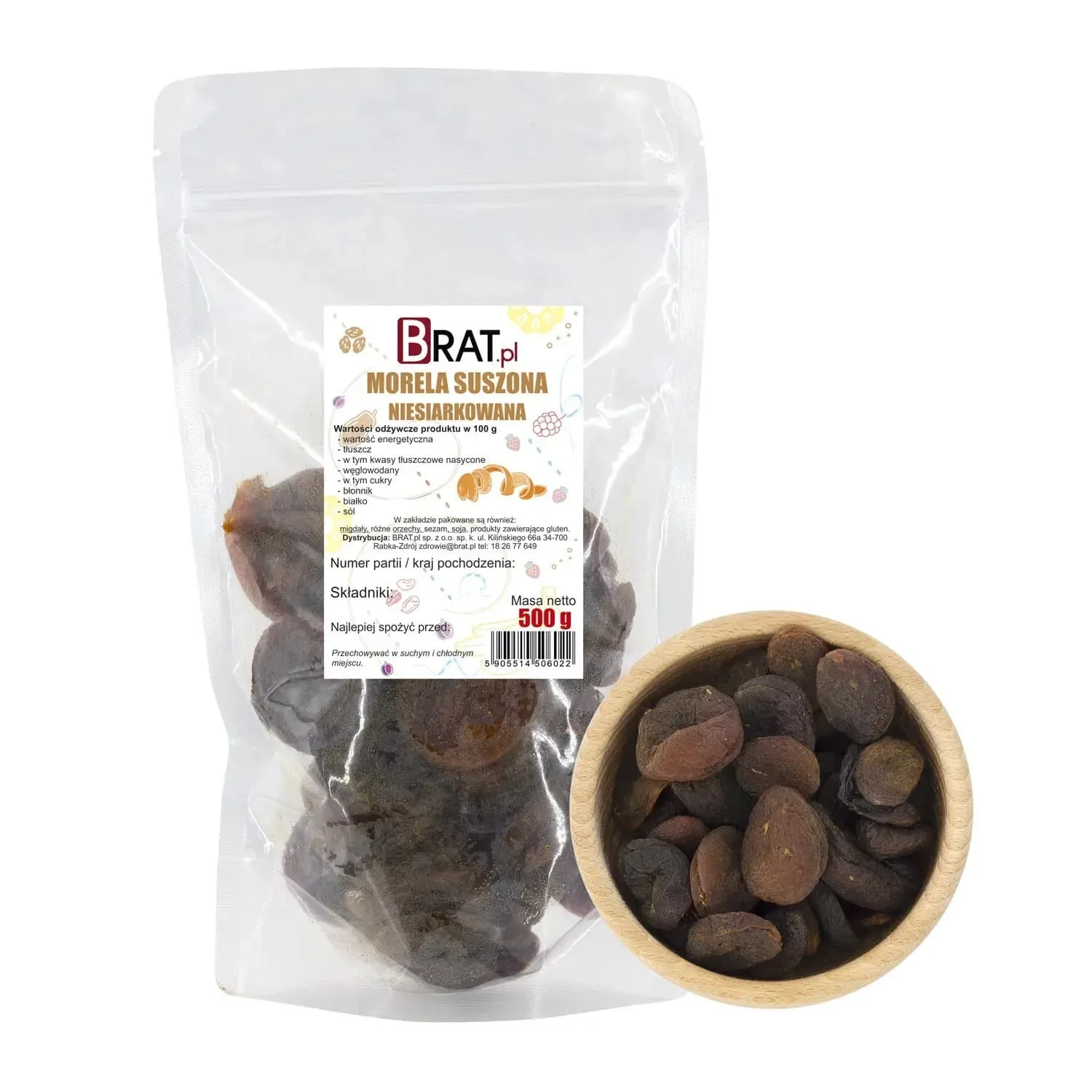 Morele suszone niesiarkowane 500g
