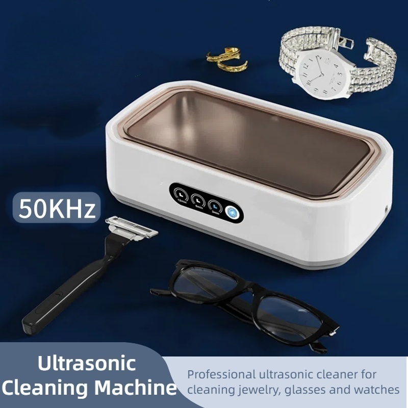 Máquina de limpeza ultrassônica, 50,000hz, máquina de limpeza de óculos, 650ml, grande capacidade, aparelho de joias, limpador profissional