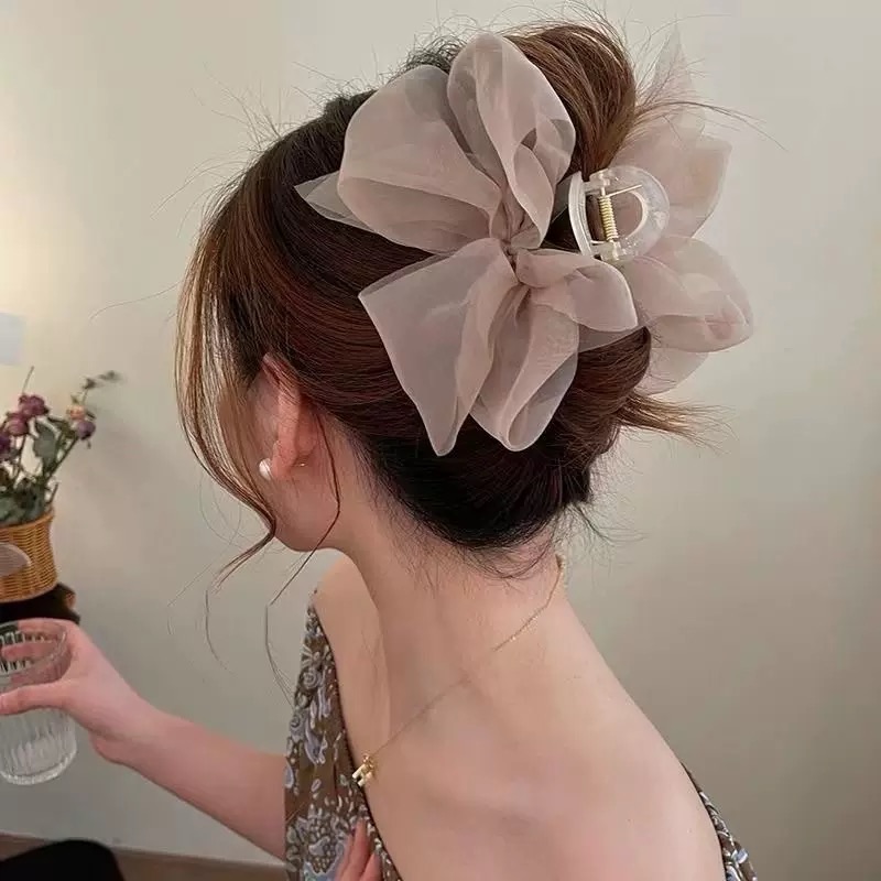 Modische Damen-Haarnadel mit Tüllschleife, eleganter Haarschmuck für den Alltag/Party