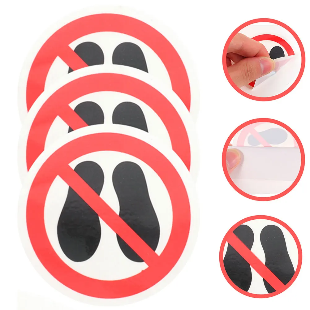 Adesivi Step Sticker Warning Floor No decalcomanie Round Not It Do adesivo Stepping Circle non attenzione segno etichette De Impresora