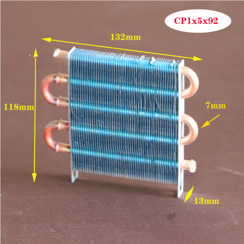 Miniatuur condenserende radiator koperen buis aluminium vin warmtewisselaar vinnen luchtgekoelde verdamper mini condensor accessoires