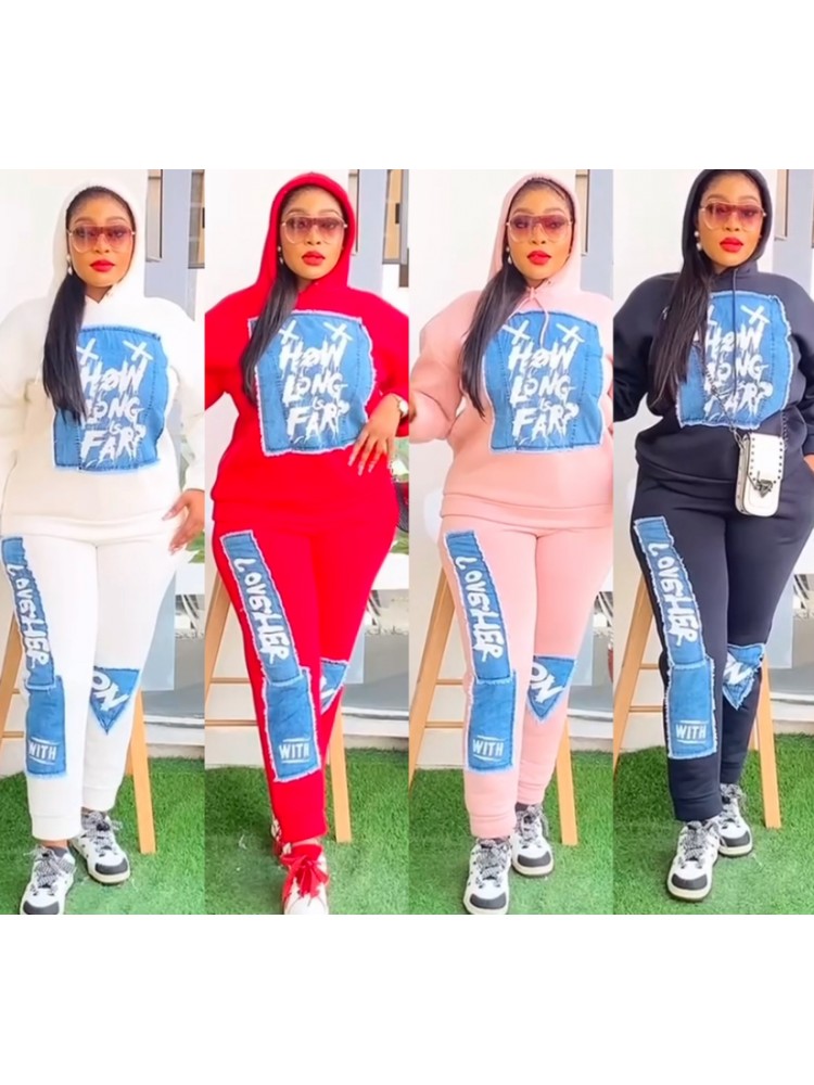 2-teiliges Damen-Set Dashiki Afrikanische Kleidung Frühling Herbst Neue Mode Langarm-Top und Hosenanzug Party Lady Passende Sets