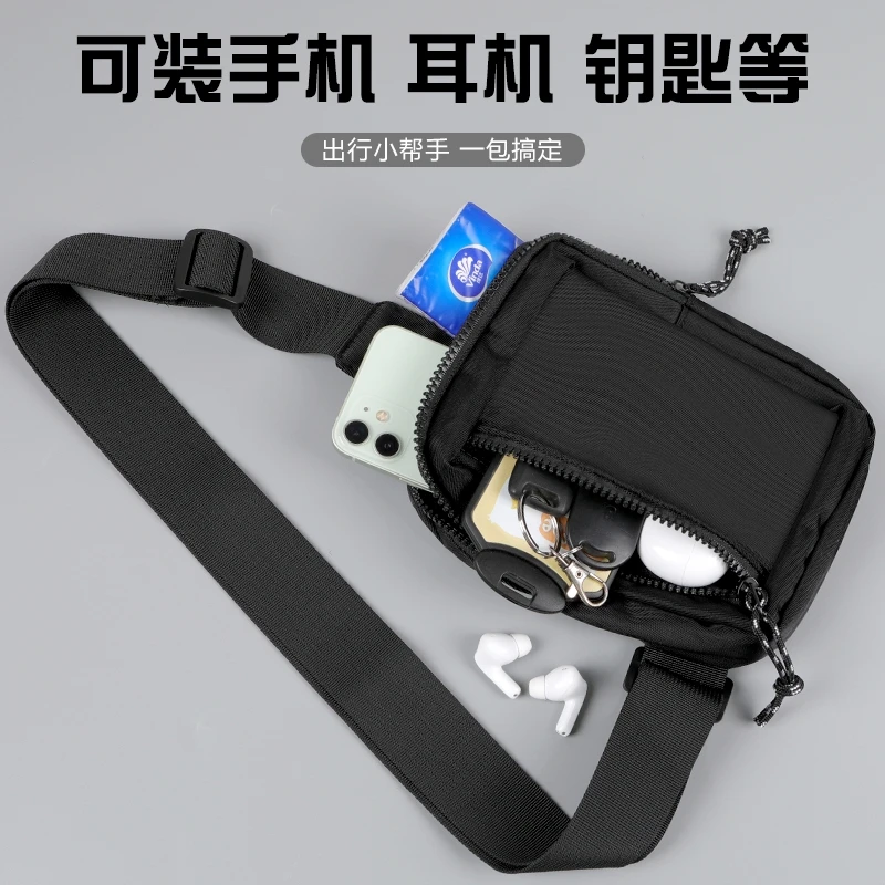 Mini bolsa de peito crossbody casual de ombro único para homens e mulheres, perfeita para carregar um telefone enquanto correr, correr ou trabalhar