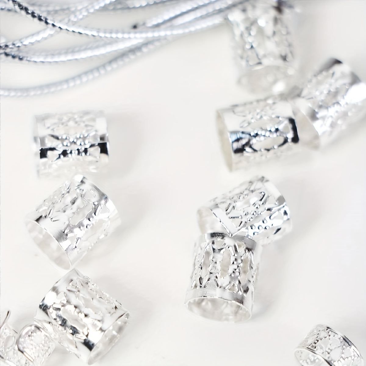 36pcs Star Decor DIY Hair Ring Accessories ,Beads Hair Braid Rings Clips Dread Locks Hair Braiding Wig accessories decoration