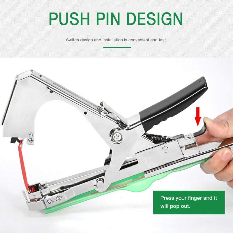 Machine à attacher les plantes de jardin, Tapetool Tapener + 10 rouleaux de ruban adhésif pour légumes, raisin, tomate, concombre, poivre, fleur