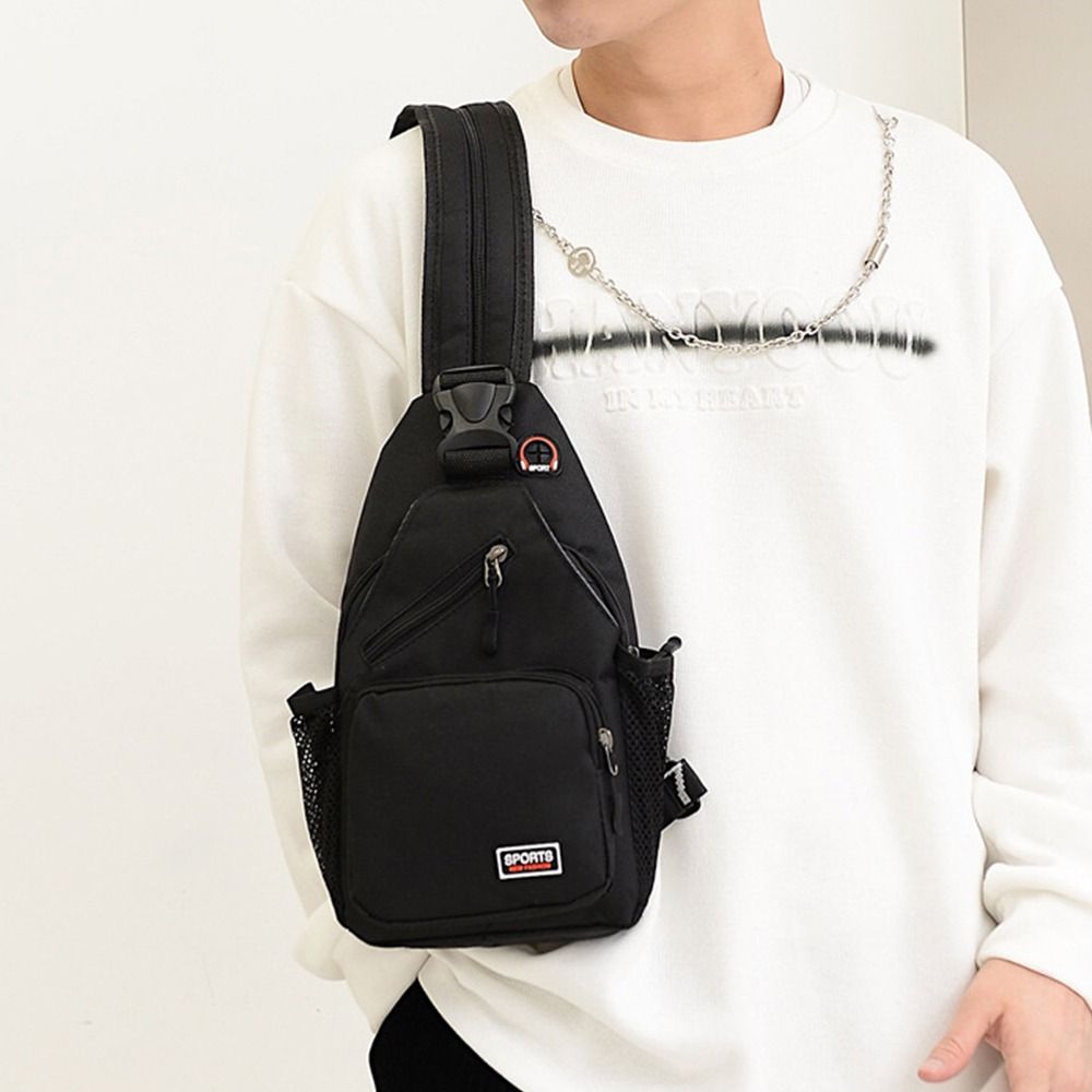 Waterproof Oxford Shoulder Bag Adjustable Strap Crossbody Sling Backpack Lightweight Sturdy Messenger Bag Cycling