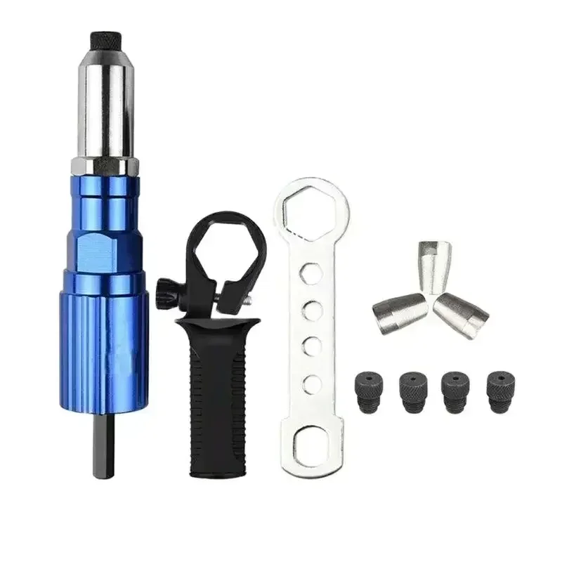 Le jeu d'adaptateurs d'outils de rivets électriques convertit le perçage en un outil de rivetage puissant pour une Installation rapide sur divers matériaux