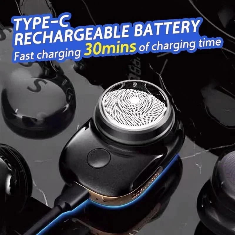 เครื่องโกนหนวดไฟฟ้าขนาดเล็กชาร์จ USB ได้กันน้ำเครื่องโกนหนวดแบบพกพาเดินทางของผู้หญิงของผู้ชายอัพเกรดใหม่รุ่นส่องแสง2024
