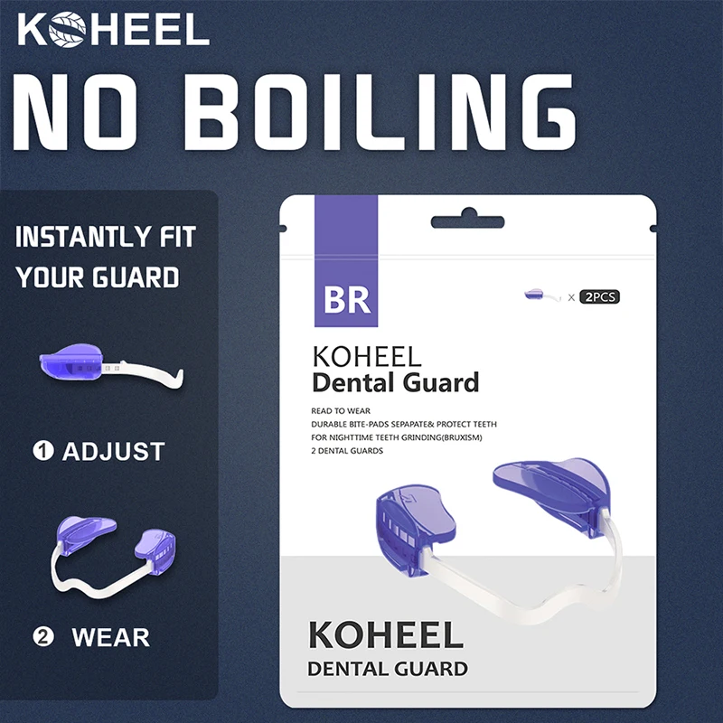 Protector bucal para rechinar los dientes, 2 piezas, protector dental ajustable, bruxismo molar, ayuda para dormir