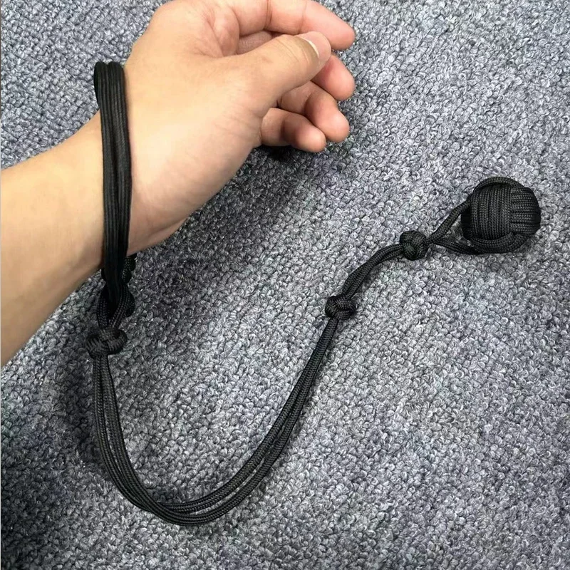 2024 NEW 60cm Outdoor EDC Portable Multifunction Monkey Fist Keychain Car Window Breaker Tools Self Defense Rope Steel Ball