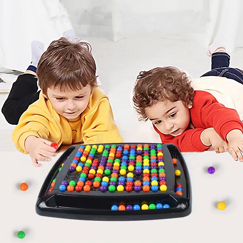 Rainbow Elimination Board Game Rainbow Ball Matching Toys Table Toys Family Interactive Rainbow Chess Children's Toy Puzzle Game