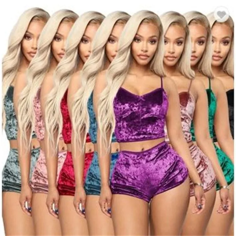 Conjunto de pijamas feminino sexy rosa vermelho seda cetim veludo pijamas sleep wear robe pijamas lingerie sexy conjuntos pijamas