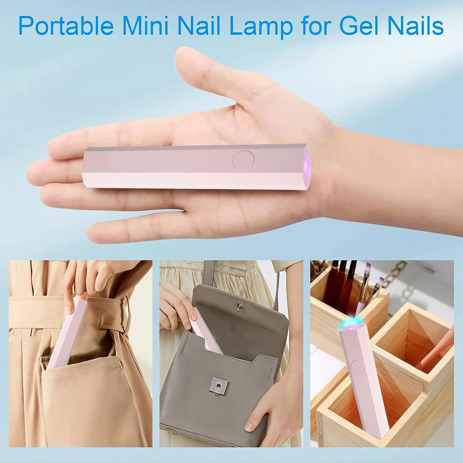 Conveniente Mini lámpara de mano para uñas con curación de luz UV para uñas de Gel, lámpara LED para uñas para esmalte de Gel, secador de uñas para manicura para un curado rápido