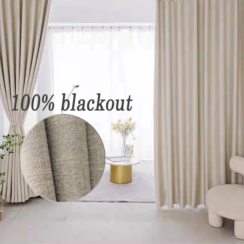 Asazal-cortinas opacas de lino para sala de estar, dormitorio, decoración de sombreado completo de alta calidad, cortinas opacas modernas de lujo para ventana