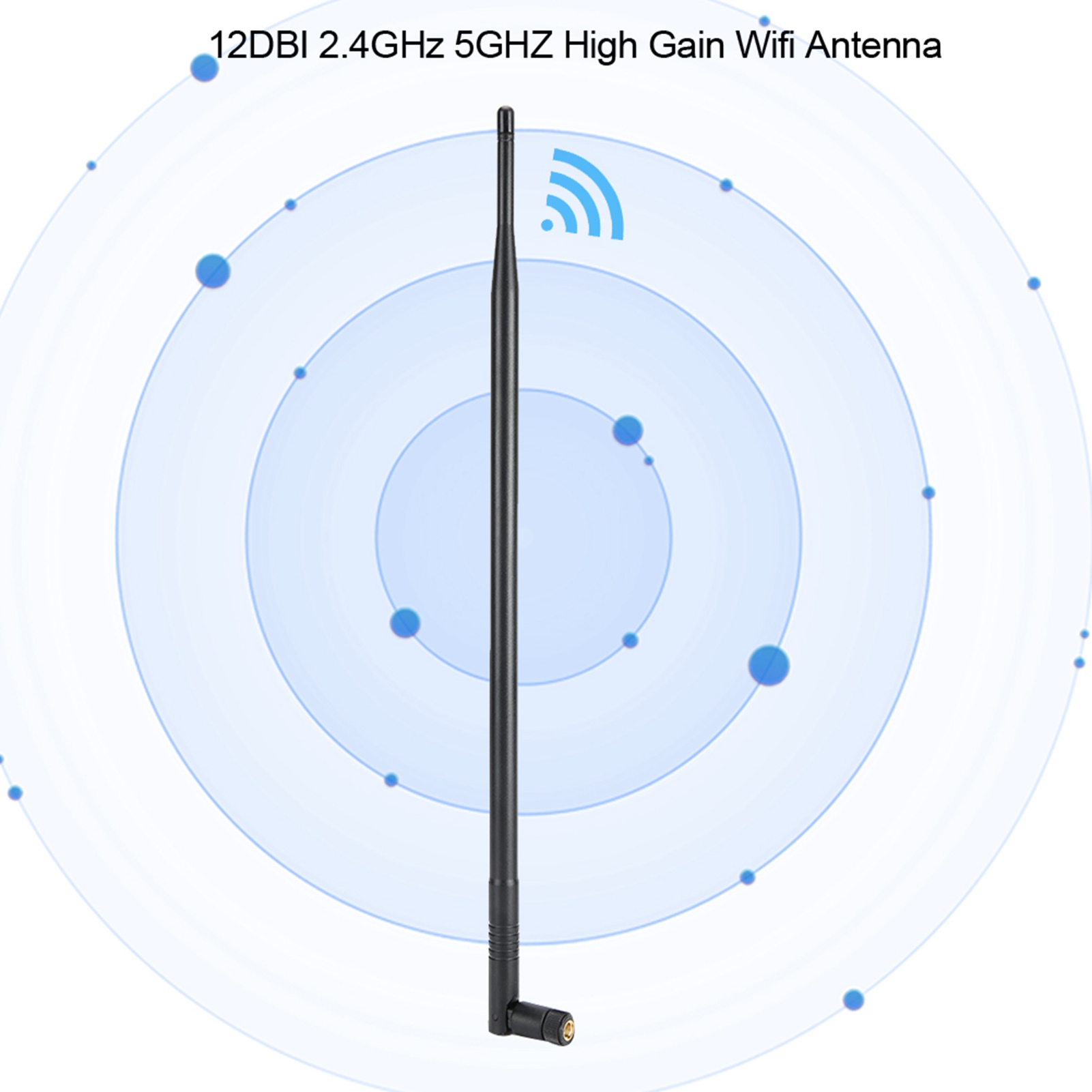 12DBI 2.4GHz 5GHZ Antena Wifi de alto ganho RPSMA Antena WiFi sem fio de banda dupla