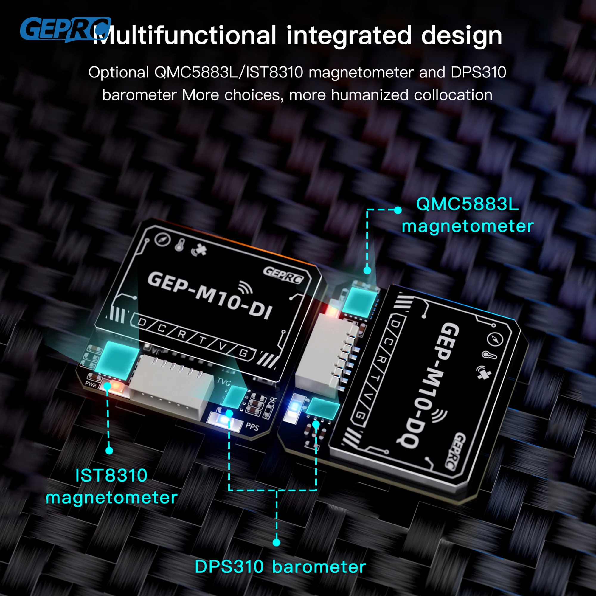 GEPRC GEP-M8U GPS Tích Hợp BDS GLONASS Mô Đun SH1.0-4Pin Và Farad Tụ Điện Cho FPV