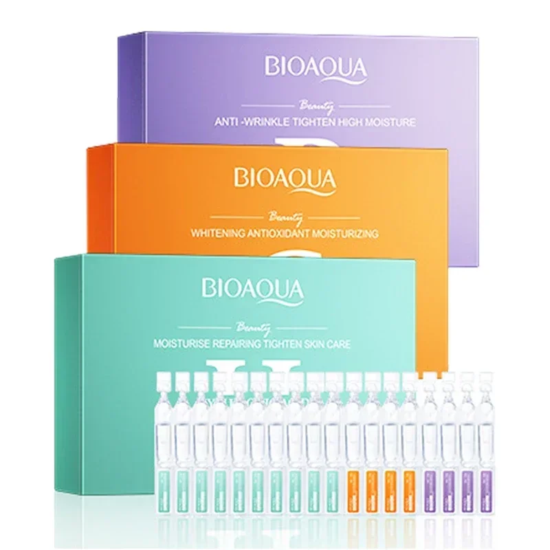 30 pçs/caixa bioaqua retinol vitamina c ácido hialurônico soro para rosto hidratante endurecimento hidratante essência facial cuidados com a pele do rosto