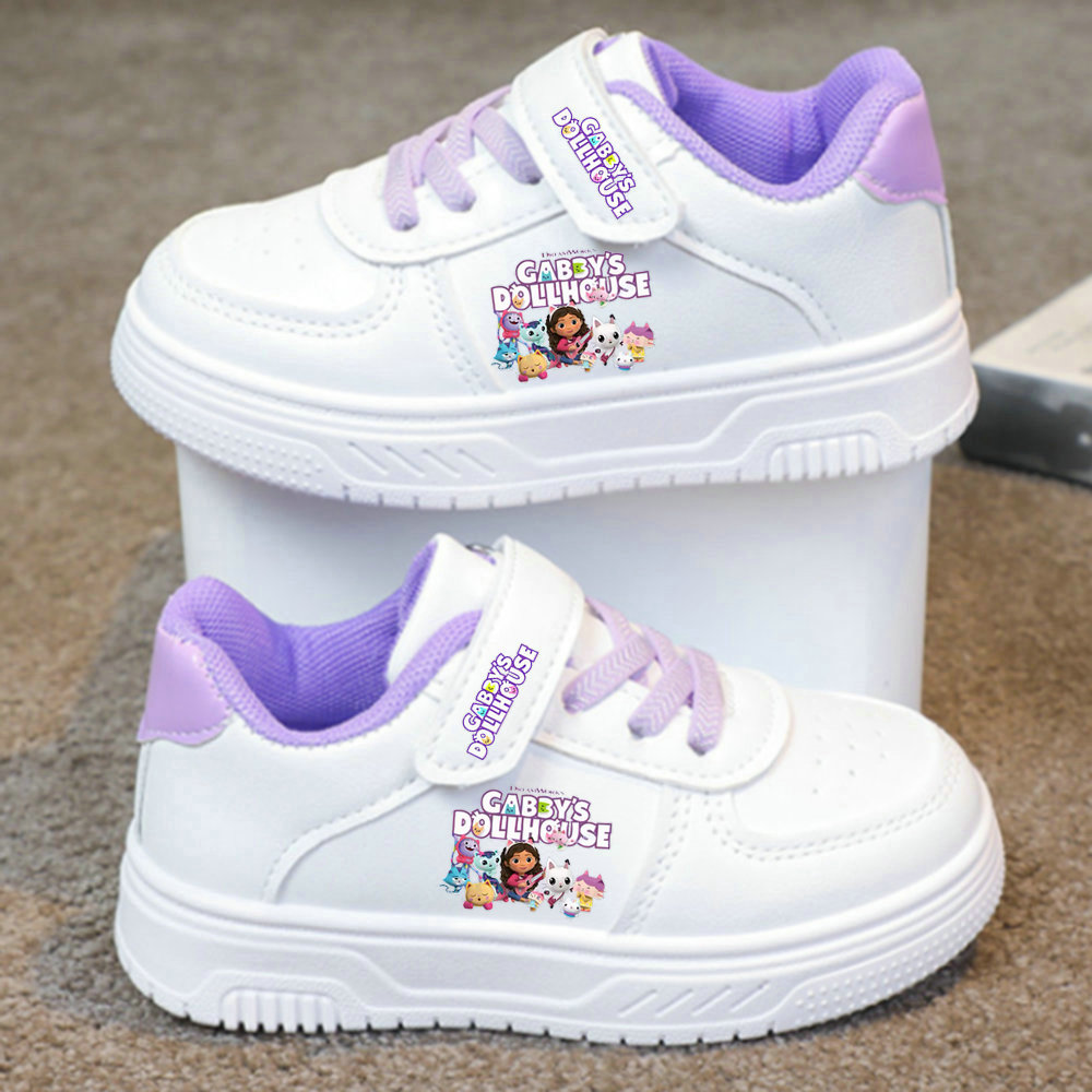 Gabby ตุ๊กตาตะกร้ารองเท้าน่ารัก Angel รองเท้าเทนนิสคู่รองเท้าสีขาวเด็กรองเท้าผ้าใบลําลอง Stitch กีฬารองเท้าขนาด 26-37