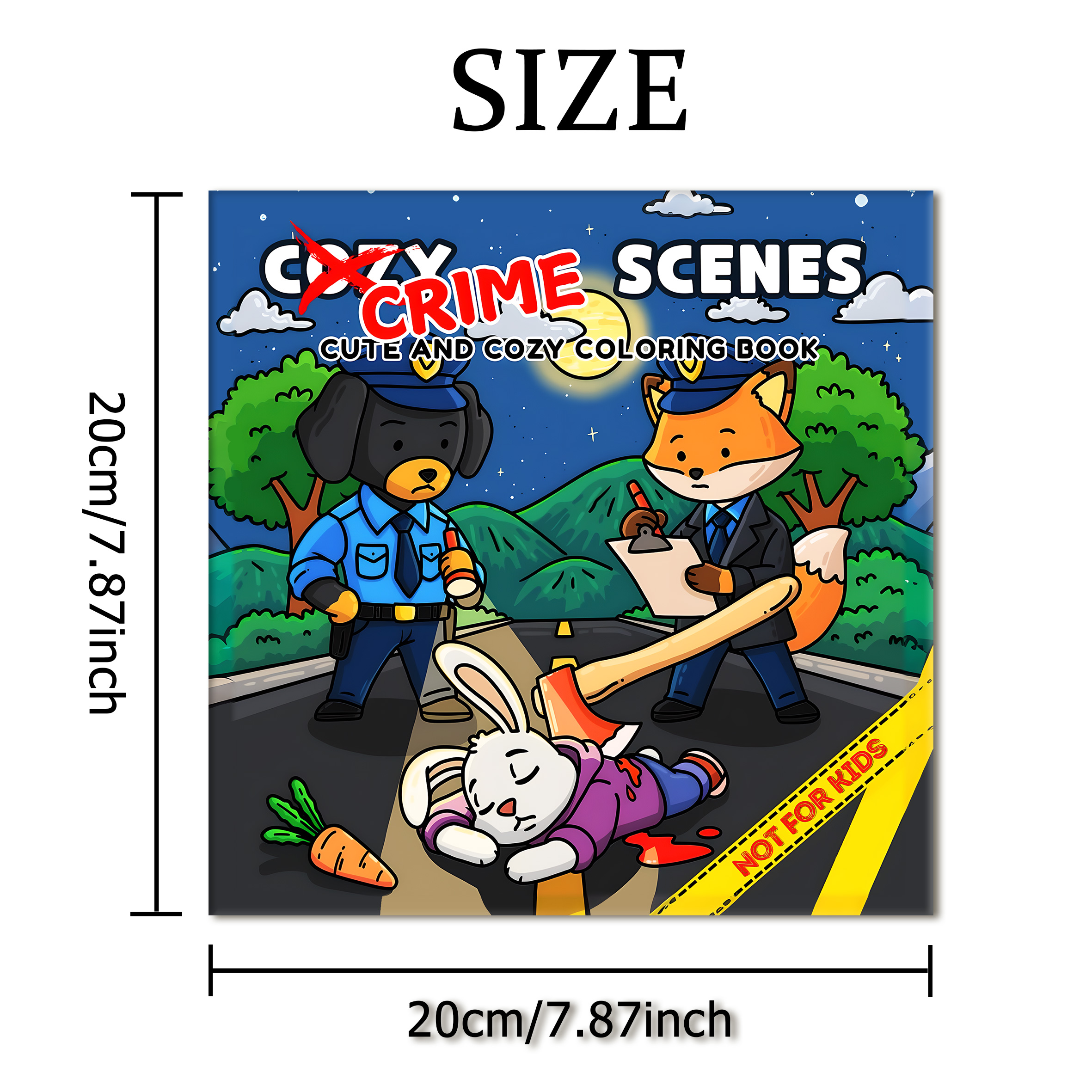 CRIME SCENES Bold-easy Patterns Coloring Book for Adults Cute Drawing Book Perfect Gift for Party and Birthday