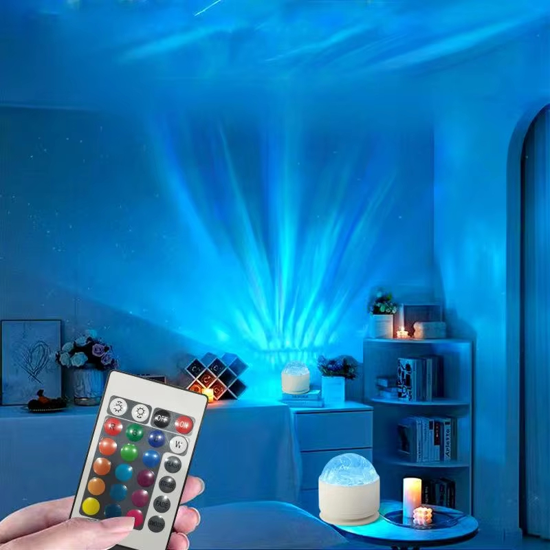 Xiaomi RGB Projection Night Light 16 Color Wave Projector Light Gradual with Remote Control for Home Party Christmas Decor Light