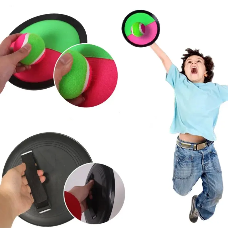 1 Juego de pelota pegajosa con ventosa para niños, juego de pelota para atrapar, lanzar y atrapar juguetes deportivos interactivos al aire libre para padres e hijos