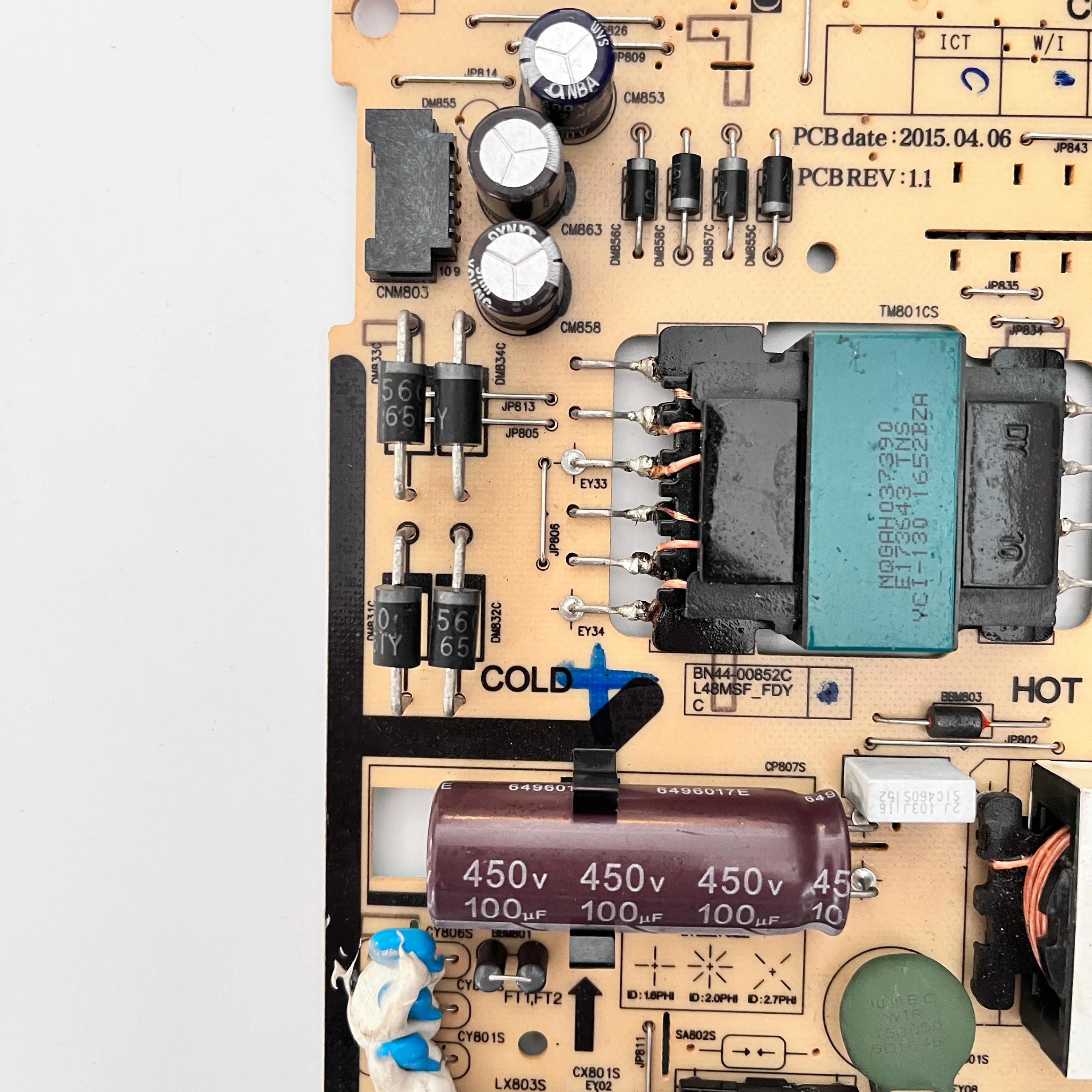 New Genuine Original TV Power Supply Board BN44-00852A = BN44-00852C Working Properly Suitable For TV UN43J5020AF UN43J5200AFXZA
