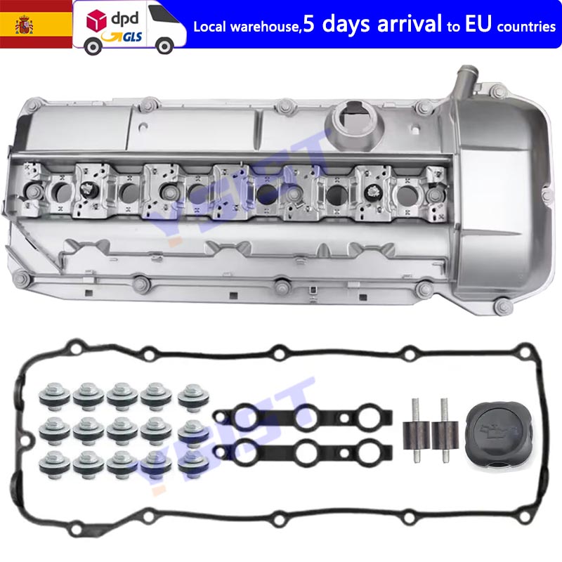 Новая алюминиевая крышка клапана двигателя для BMW M54 M52 B20 B25 B28 E53 E36 E46 E39 X5 Z3 2.5L 2.8L 3.0L Крышка головки блока цилиндров 11121432928